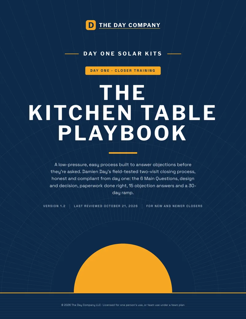 The Kitchen Table Playbook: the cover and two inside pages
