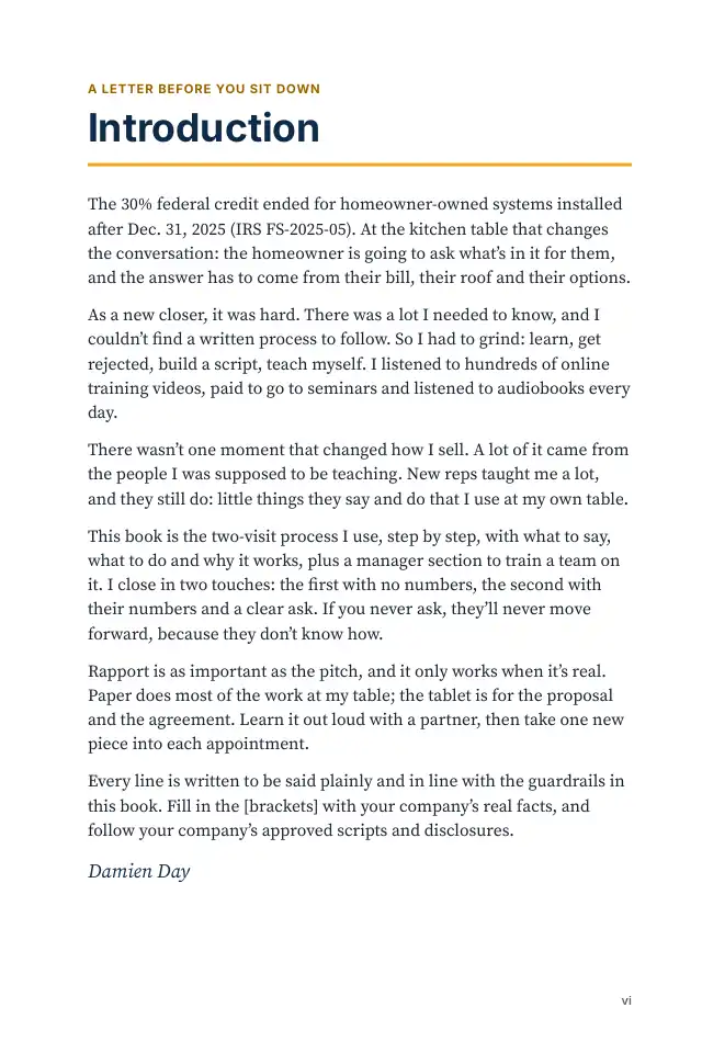 Page from Book 2, The Kitchen Table Playbook: Introduction