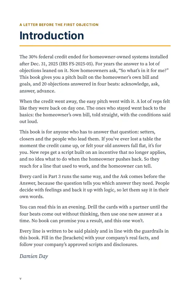 Page from Book 3, The No-Credit Close: Introduction